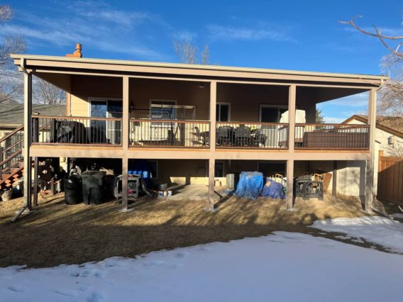 Roof cover over existing deck in Westminster, Colorado