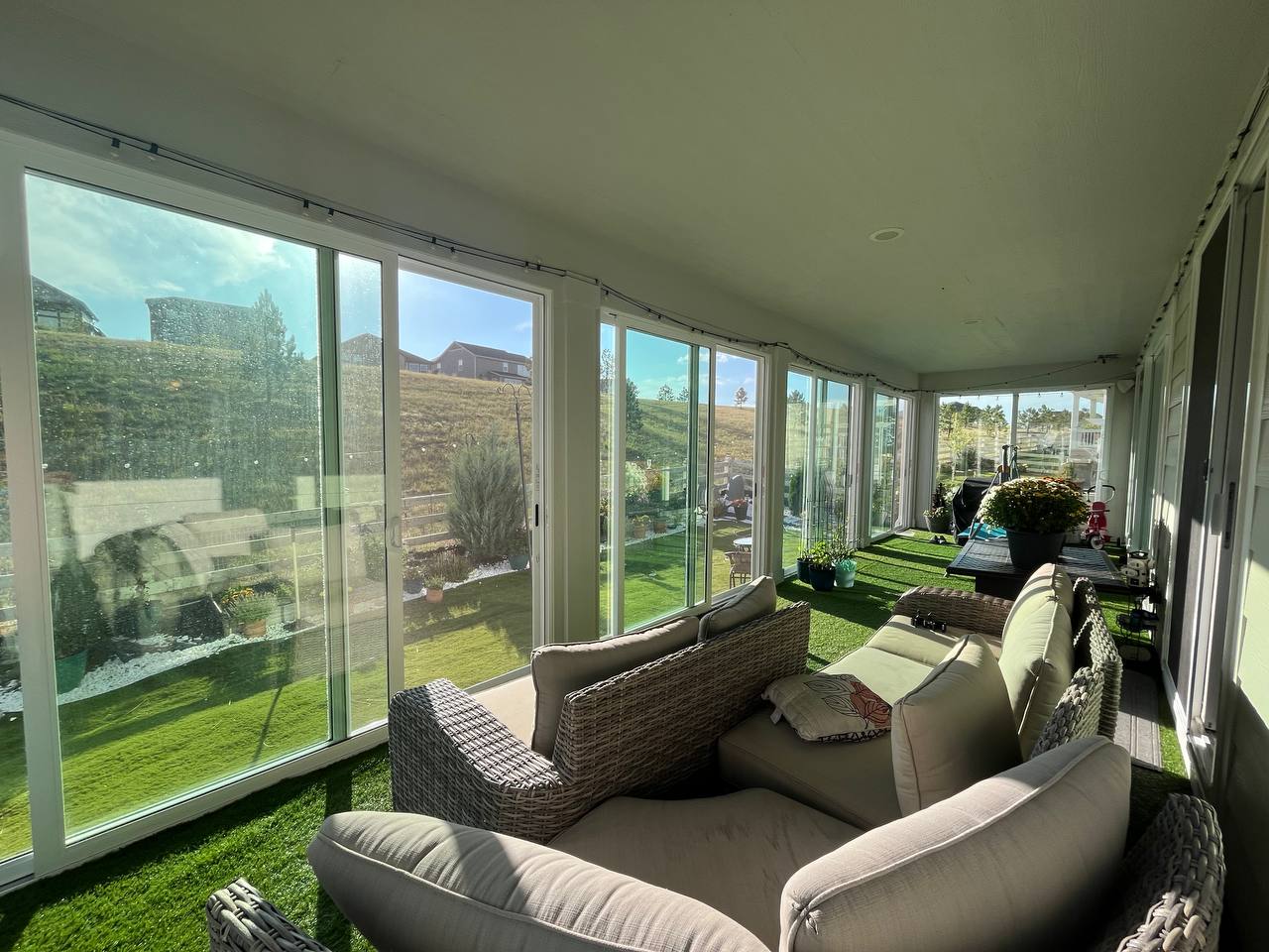 Backyard patio enclosure building in Aurora Colorado