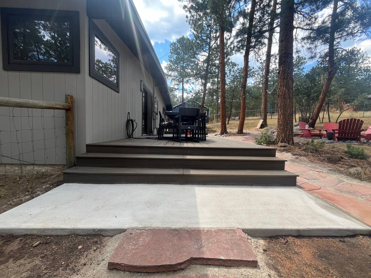 Ground level deck in Evergreen Colorado
