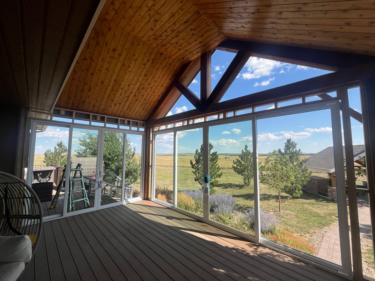 Elevated patio enclosure Colorado