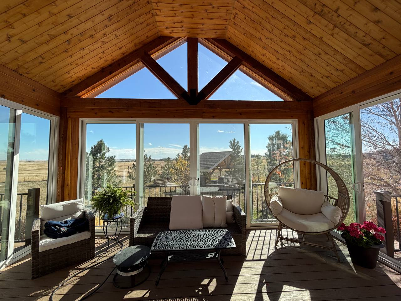 Elevated patio enclosure in Colorado