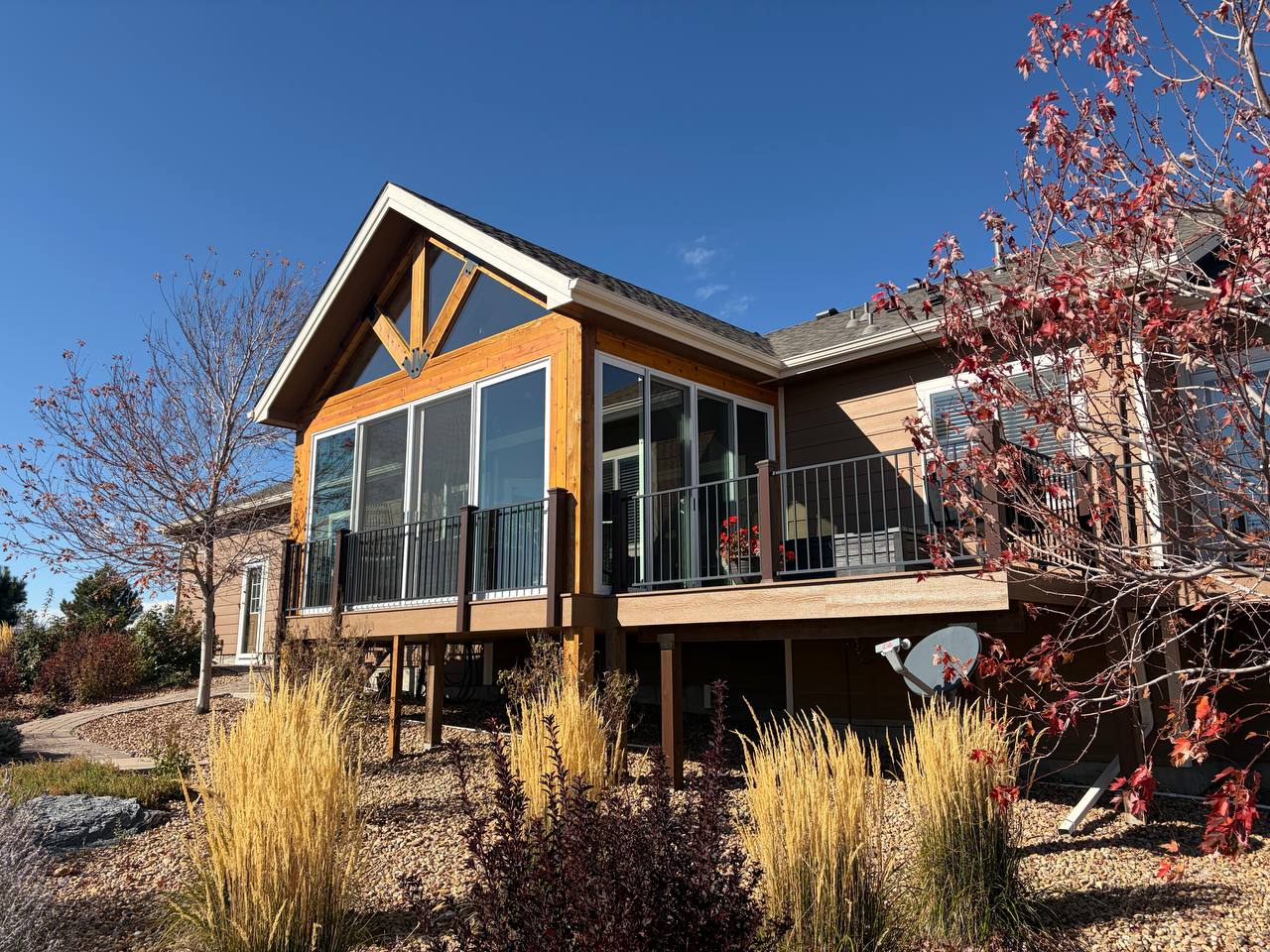 Elevated patio enclosure in Elizabeth CO